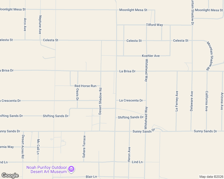 map of restaurants, bars, coffee shops, grocery stores, and more near 2642 Star Lane in Joshua Tree