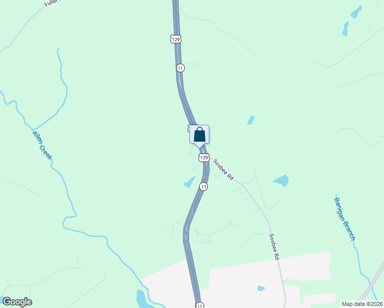 map of restaurants, bars, coffee shops, grocery stores, and more near 11489 U.S. 129 in Talmo