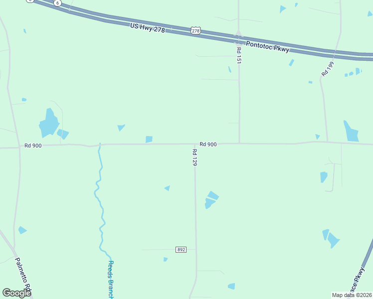 map of restaurants, bars, coffee shops, grocery stores, and more near 101 Road 129 in Tupelo