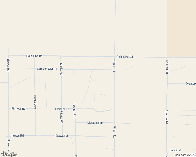 map of restaurants, bars, coffee shops, grocery stores, and more near 81118 Screech Owl Road in Twentynine Palms