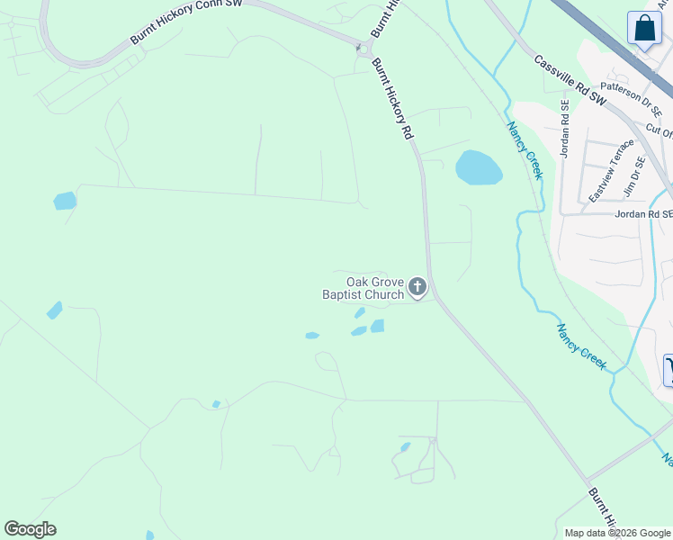map of restaurants, bars, coffee shops, grocery stores, and more near 45 Canty Road Southwest in Cartersville