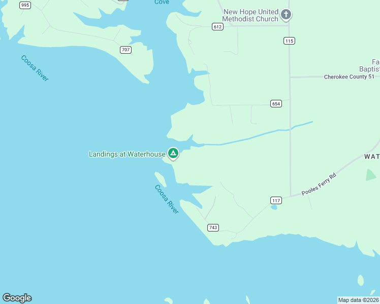 map of restaurants, bars, coffee shops, grocery stores, and more near 347 County Road 654 in Cedar Bluff