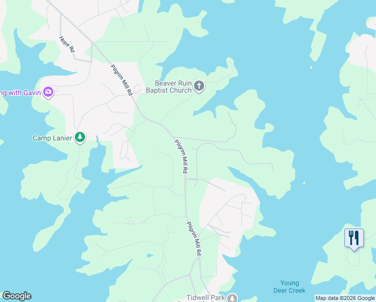map of restaurants, bars, coffee shops, grocery stores, and more near 4515 Suncrest Court in Cumming