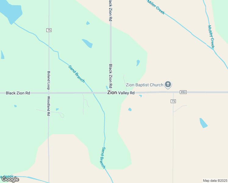 map of restaurants, bars, coffee shops, grocery stores, and more near 17 Valley Road in Pontotoc