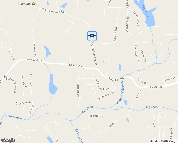 map of restaurants, bars, coffee shops, grocery stores, and more near 1580 Hidden Creek Point in Cumming