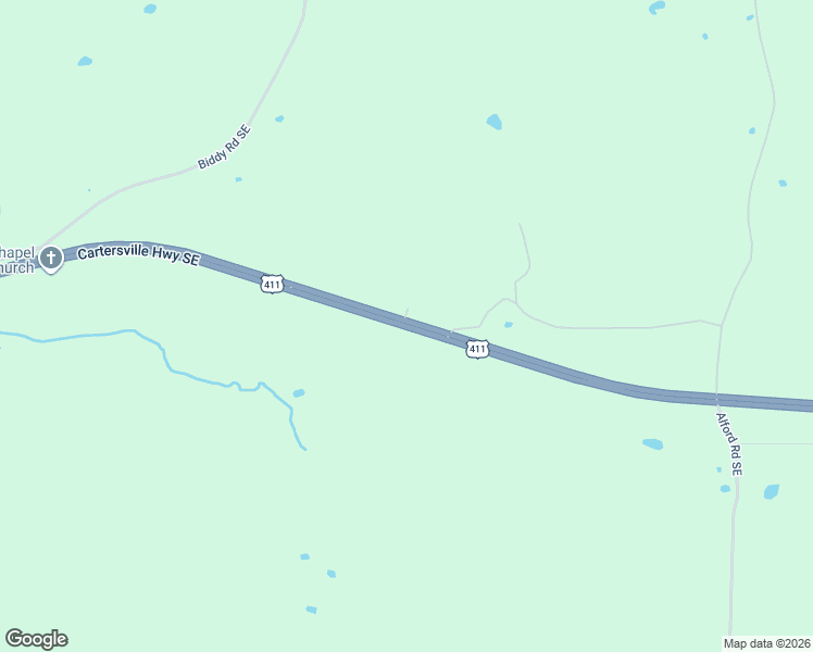 map of restaurants, bars, coffee shops, grocery stores, and more near 3668 Cartersville Highway Southeast in Rome