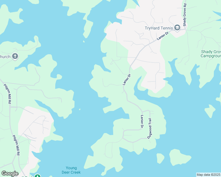 map of restaurants, bars, coffee shops, grocery stores, and more near 7875 Robin Road in Cumming