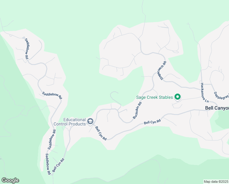 map of restaurants, bars, coffee shops, grocery stores, and more near 109 Buckskin Road in Bell Canyon