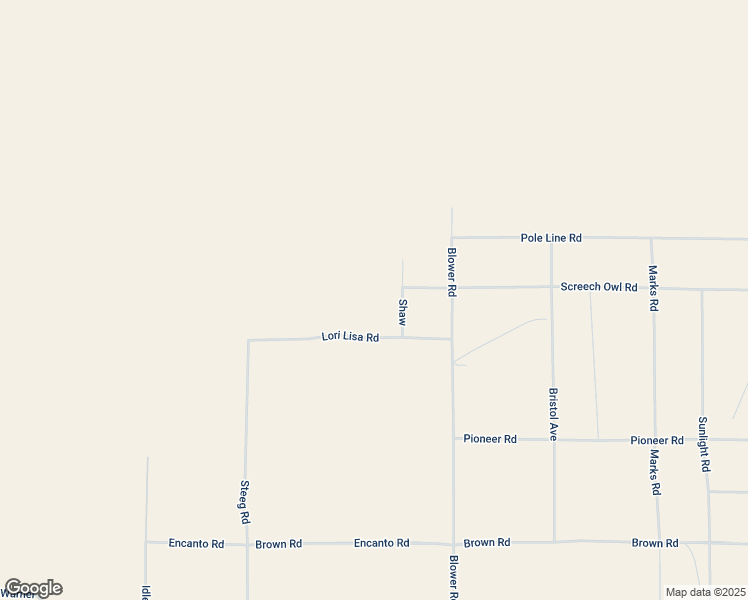 map of restaurants, bars, coffee shops, grocery stores, and more near 2568 Blower Road in Twentynine Palms