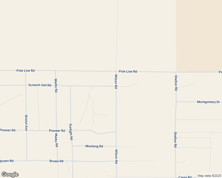 map of restaurants, bars, coffee shops, grocery stores, and more near 81275 Screech Owl Road in Twentynine Palms