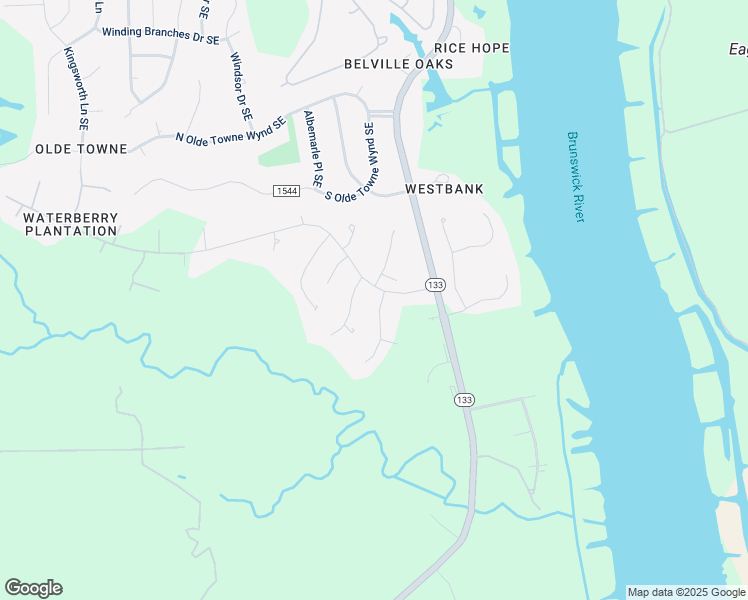 map of restaurants, bars, coffee shops, grocery stores, and more near 10191 Bedrock Circle Southeast in Leland