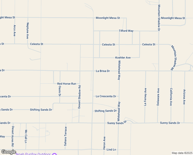 map of restaurants, bars, coffee shops, grocery stores, and more near 63323 La Brisa Drive in Joshua Tree