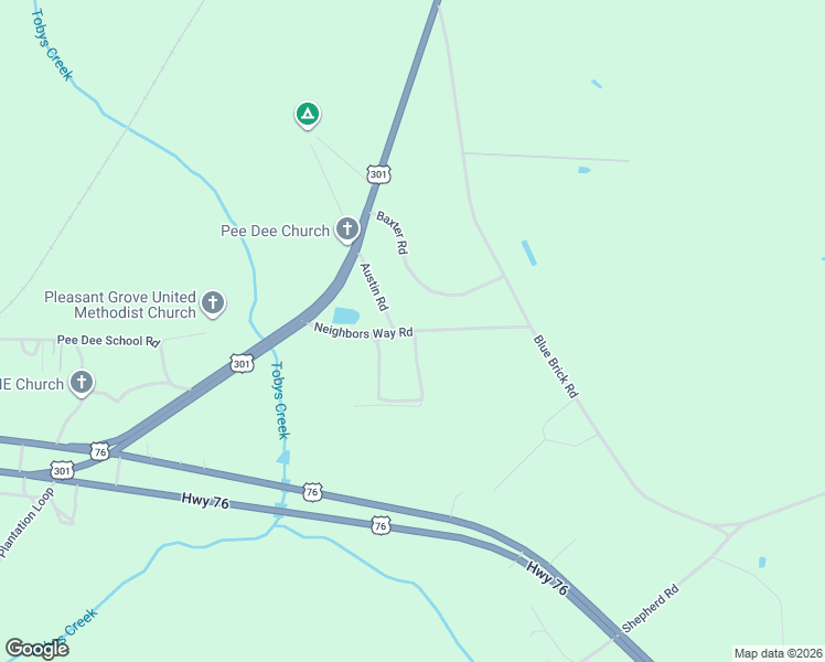 map of restaurants, bars, coffee shops, grocery stores, and more near Neighbors Way Road in Marion County