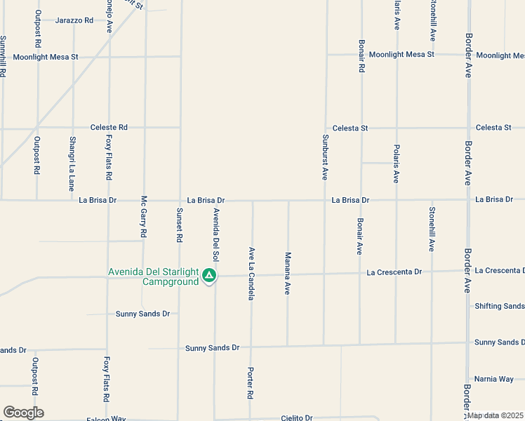 map of restaurants, bars, coffee shops, grocery stores, and more near 61939 La Brisa Drive in Joshua Tree