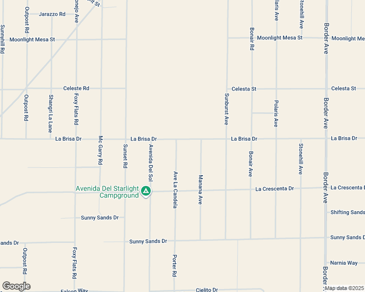 map of restaurants, bars, coffee shops, grocery stores, and more near 61939 La Brisa Drive in Joshua Tree