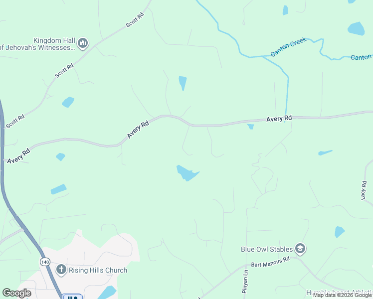 map of restaurants, bars, coffee shops, grocery stores, and more near 207 Sweetbriar Lane in Canton