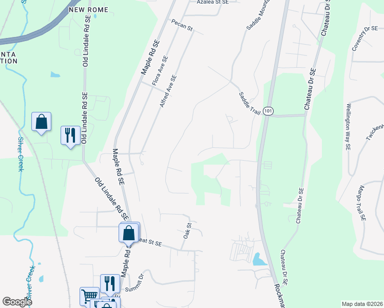 map of restaurants, bars, coffee shops, grocery stores, and more near 225 Pheasant Run in Rome