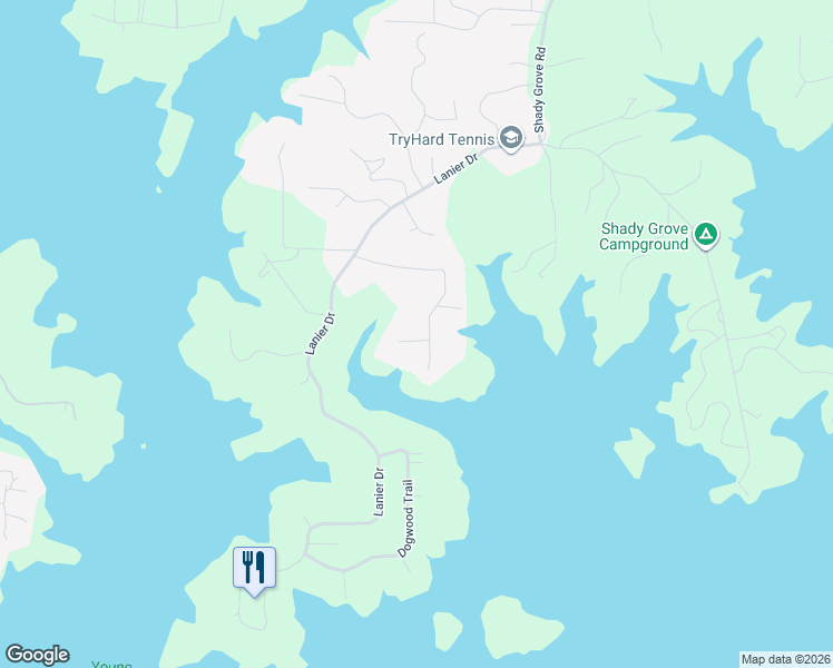 map of restaurants, bars, coffee shops, grocery stores, and more near 7790 Chestnut Hill Road in Cumming