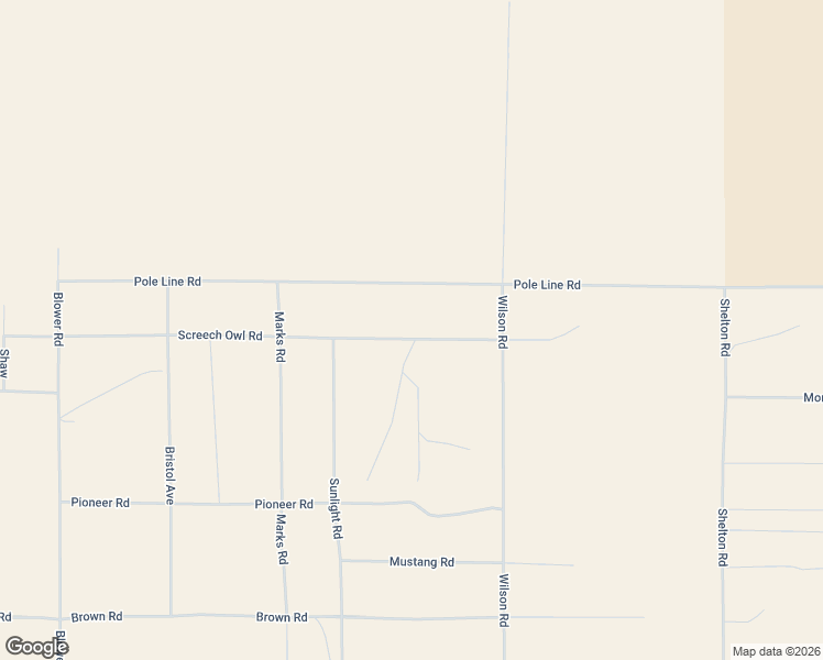 map of restaurants, bars, coffee shops, grocery stores, and more near 81118 Screech Owl Road in Twentynine Palms