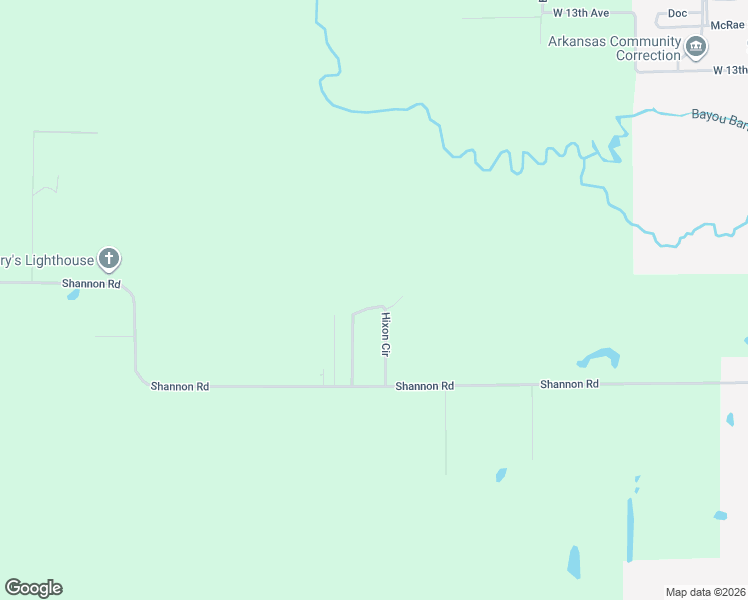map of restaurants, bars, coffee shops, grocery stores, and more near 2611 Hixon Drive in Pine Bluff