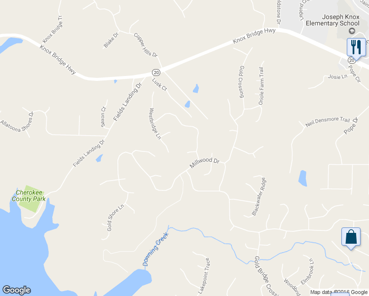 map of restaurants, bars, coffee shops, grocery stores, and more near 204 Gold Point Place in Canton