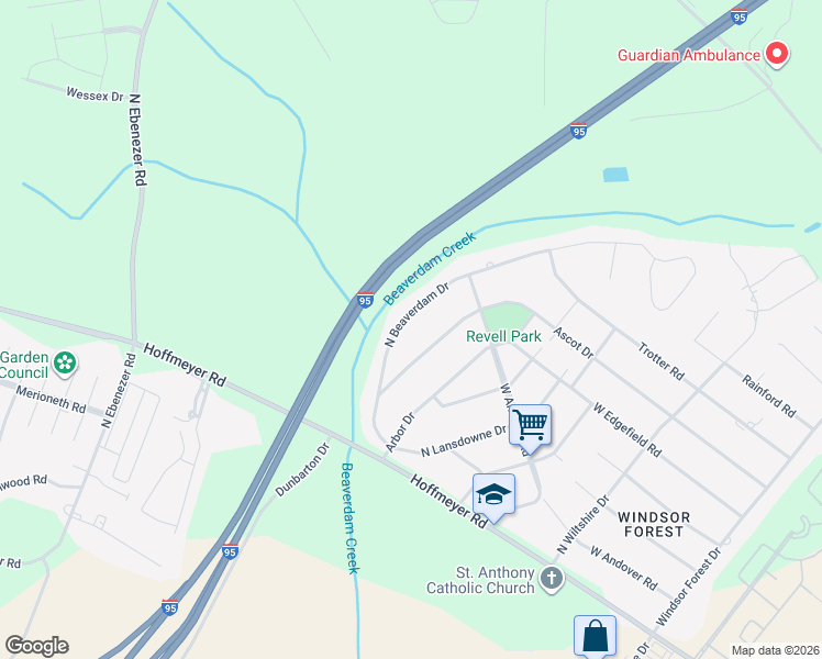map of restaurants, bars, coffee shops, grocery stores, and more near 630 North Beaverdam Drive in Florence