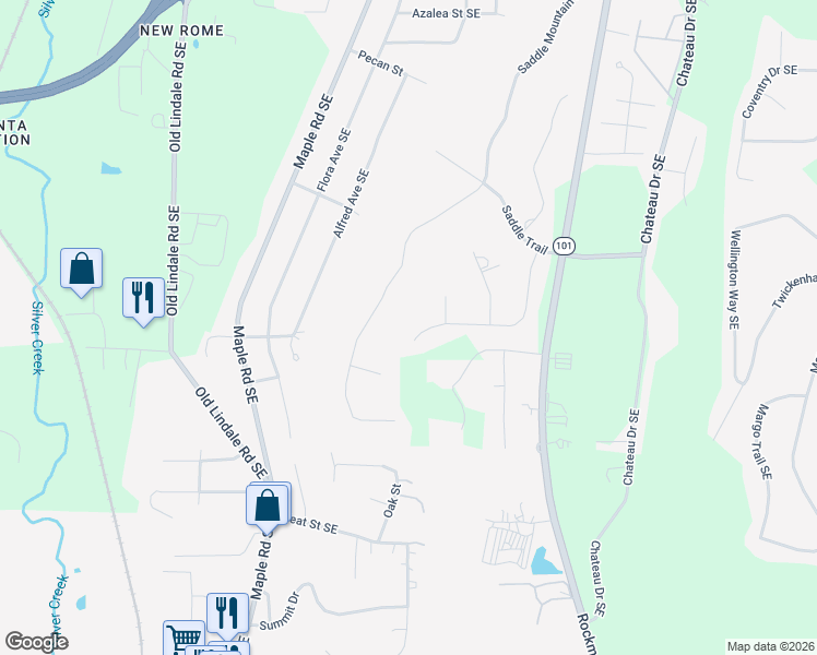 map of restaurants, bars, coffee shops, grocery stores, and more near 225 Pheasant Run in Rome