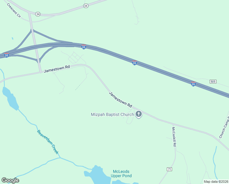 map of restaurants, bars, coffee shops, grocery stores, and more near 3785 Jamestown Road in Camden