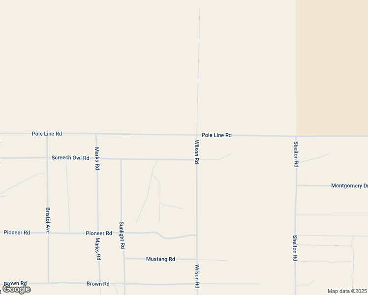 map of restaurants, bars, coffee shops, grocery stores, and more near 81275 Screech Owl Road in Twentynine Palms