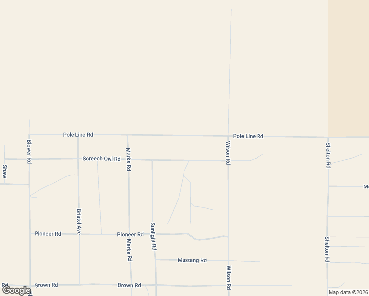 map of restaurants, bars, coffee shops, grocery stores, and more near 81118 Screech Owl Road in Twentynine Palms