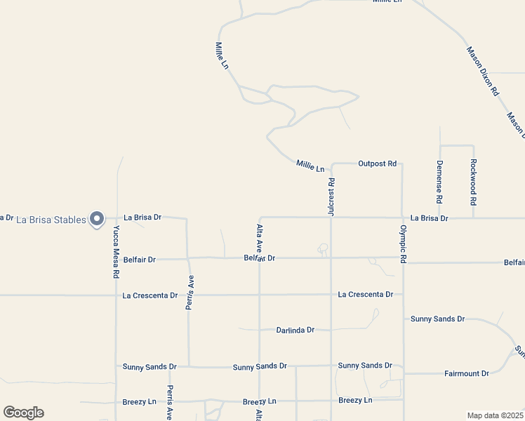 map of restaurants, bars, coffee shops, grocery stores, and more near 2 Alta Avenue in Landers