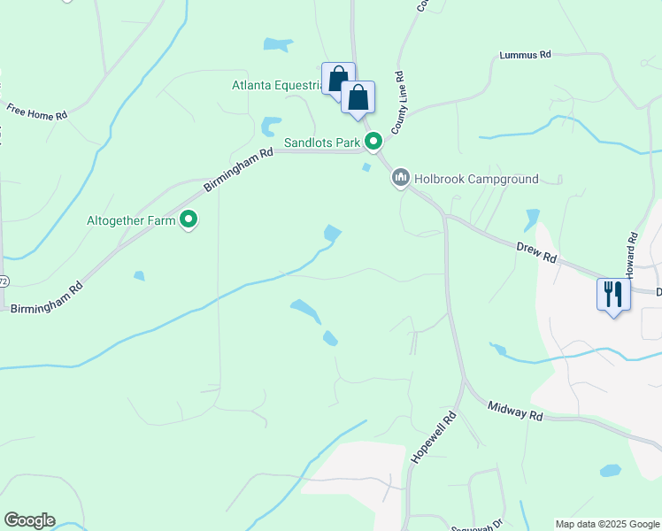 map of restaurants, bars, coffee shops, grocery stores, and more near 4485 Indian Trace Drive in Alpharetta