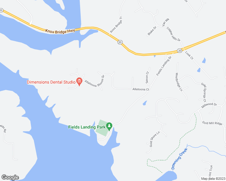 map of restaurants, bars, coffee shops, grocery stores, and more near 317 Allatoona Shores Drive in Canton