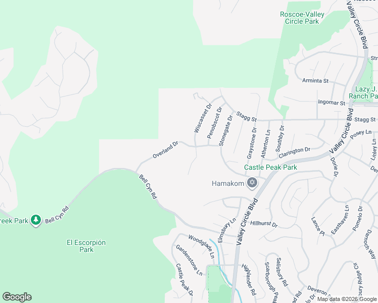 map of restaurants, bars, coffee shops, grocery stores, and more near 24624 Overland Drive in Los Angeles
