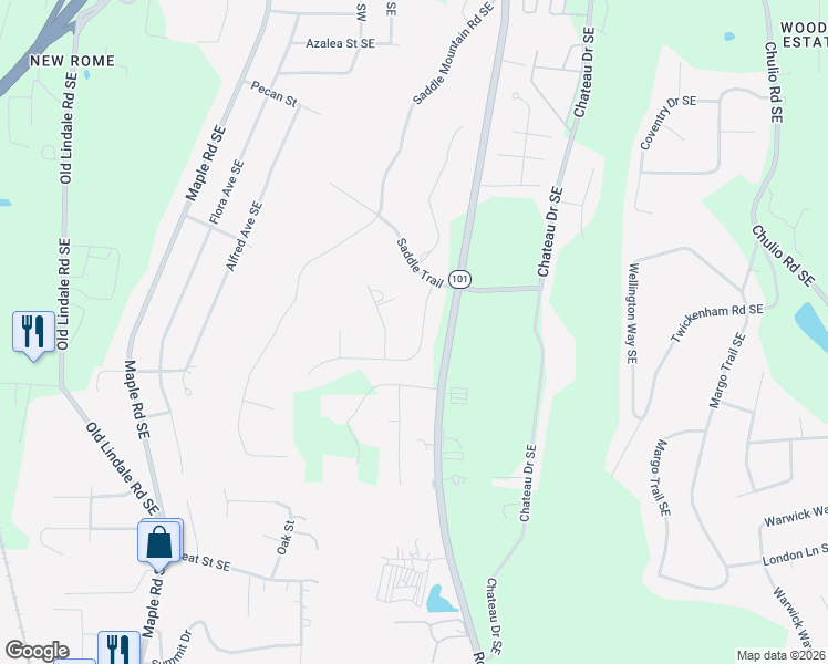 map of restaurants, bars, coffee shops, grocery stores, and more near 409 Pheasant Run in Rome