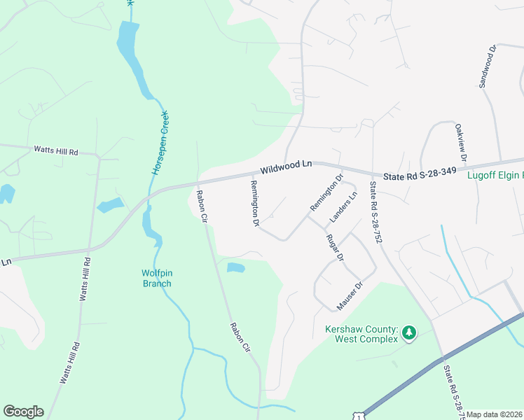 map of restaurants, bars, coffee shops, grocery stores, and more near 22 Remington Drive in Lugoff