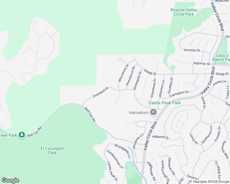 map of restaurants, bars, coffee shops, grocery stores, and more near 24624 Overland Drive in Los Angeles