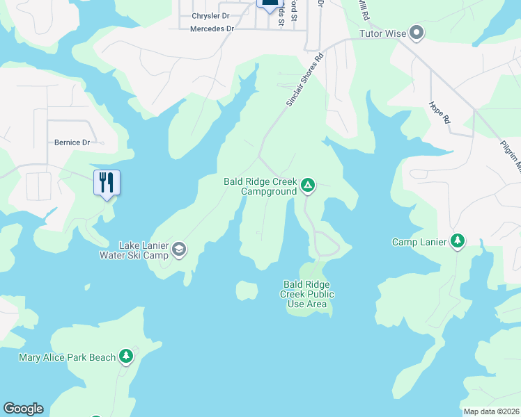 map of restaurants, bars, coffee shops, grocery stores, and more near 4090 Merritt Drive in Cumming