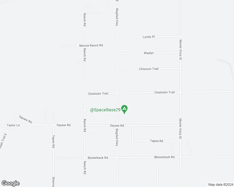 map of restaurants, bars, coffee shops, grocery stores, and more near Bagdad Highway in Twentynine Palms