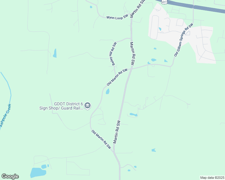 map of restaurants, bars, coffee shops, grocery stores, and more near 87 Old Martin Road Southwest in Cartersville