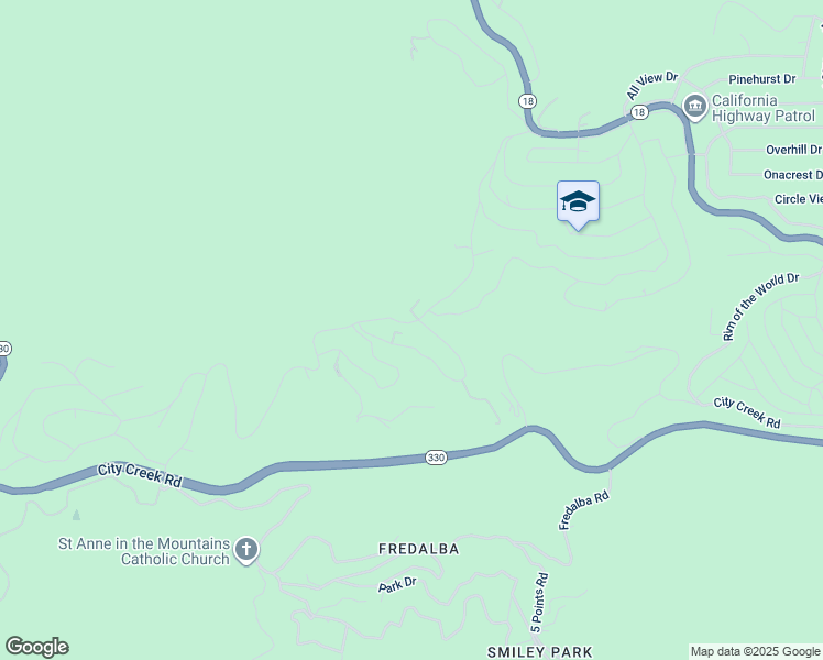 map of restaurants, bars, coffee shops, grocery stores, and more near 30741 Live Oak Drive in Running Springs