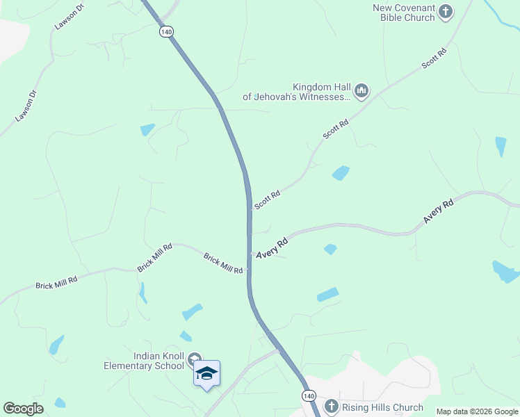 map of restaurants, bars, coffee shops, grocery stores, and more near 160 Scott Road in Canton