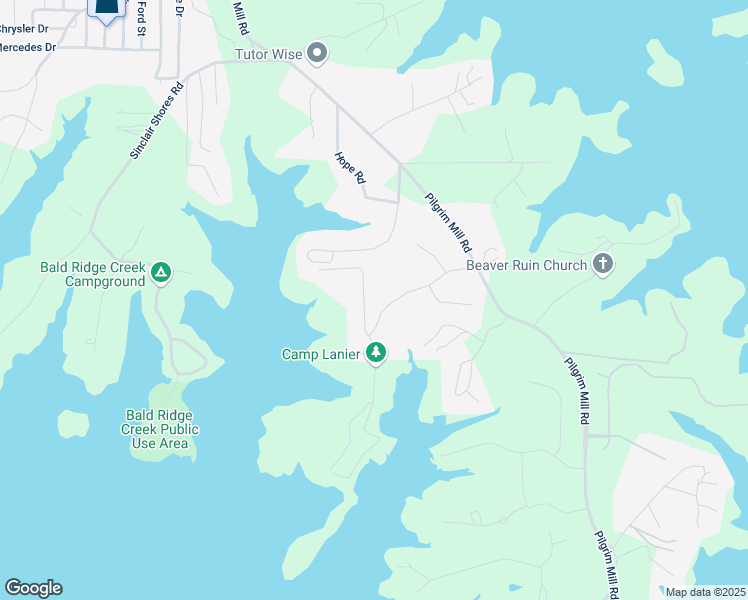 map of restaurants, bars, coffee shops, grocery stores, and more near 4190 Heather Way in Cumming