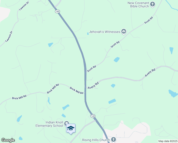 map of restaurants, bars, coffee shops, grocery stores, and more near 160 Scott Mill Road in Canton