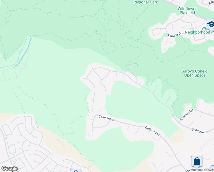 map of restaurants, bars, coffee shops, grocery stores, and more near 2274 Watertown Court in Thousand Oaks
