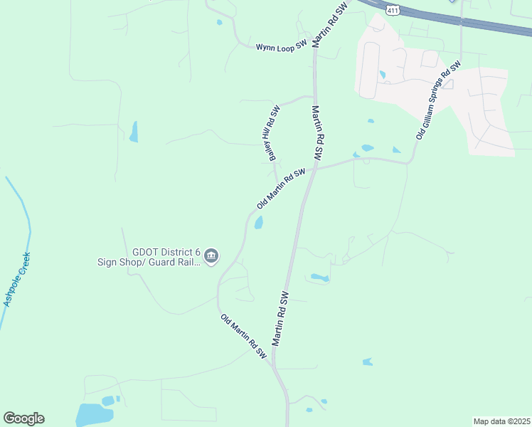 map of restaurants, bars, coffee shops, grocery stores, and more near 87 Old Martin Road Southwest in Cartersville