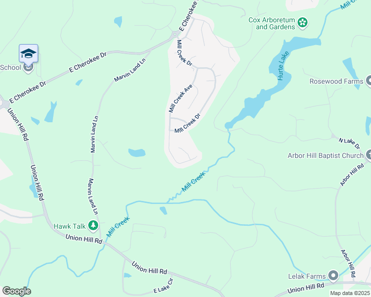 map of restaurants, bars, coffee shops, grocery stores, and more near 106 Puckett Court in Canton