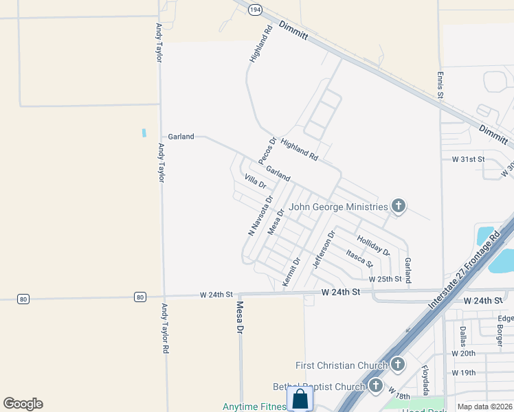 map of restaurants, bars, coffee shops, grocery stores, and more near 4203 Ridgeway Drive in Plainview