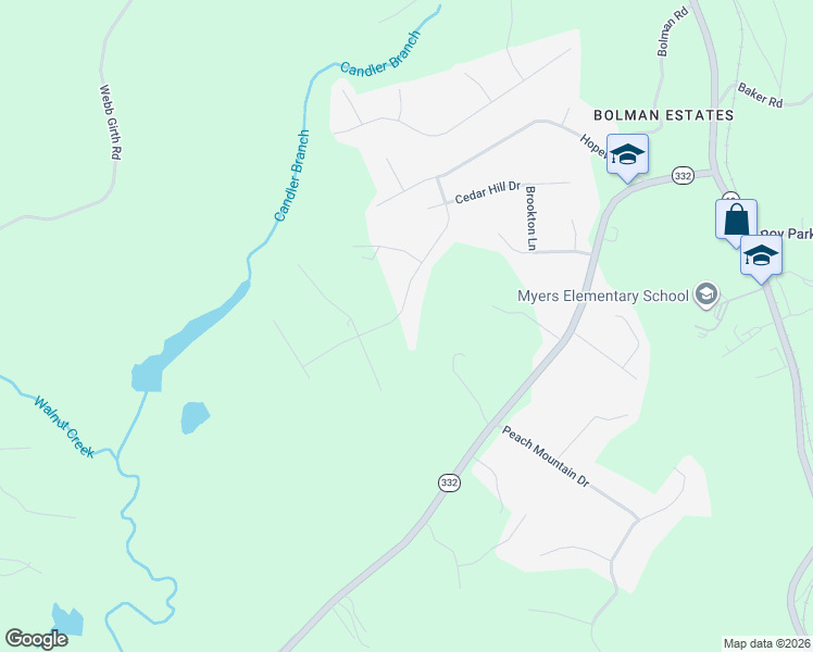 map of restaurants, bars, coffee shops, grocery stores, and more near 7235 Ironwood Drive in Gainesville