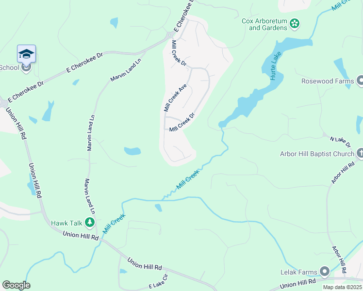 map of restaurants, bars, coffee shops, grocery stores, and more near 106 Puckett Court in Canton